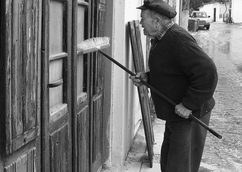 Cleaning the windows panes for the light to come in